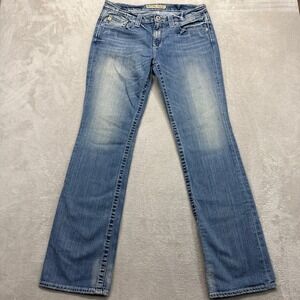 Big Star Jeans Womens 30 L Maddie Mid Rise Bootcut Medium Wash Embroidered Denim